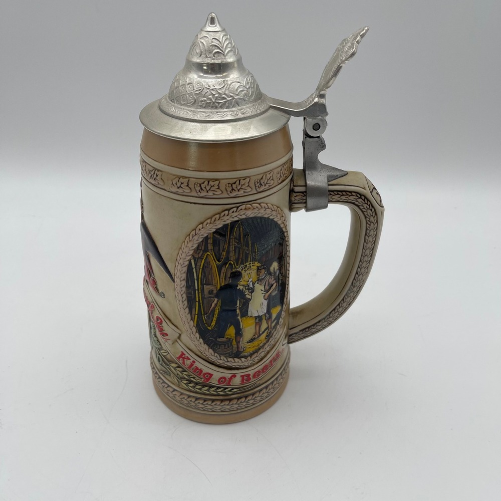 Budweiser‎ Anheuser-Busch C Series Limited Edition Cooperage Beer Stein with Lid